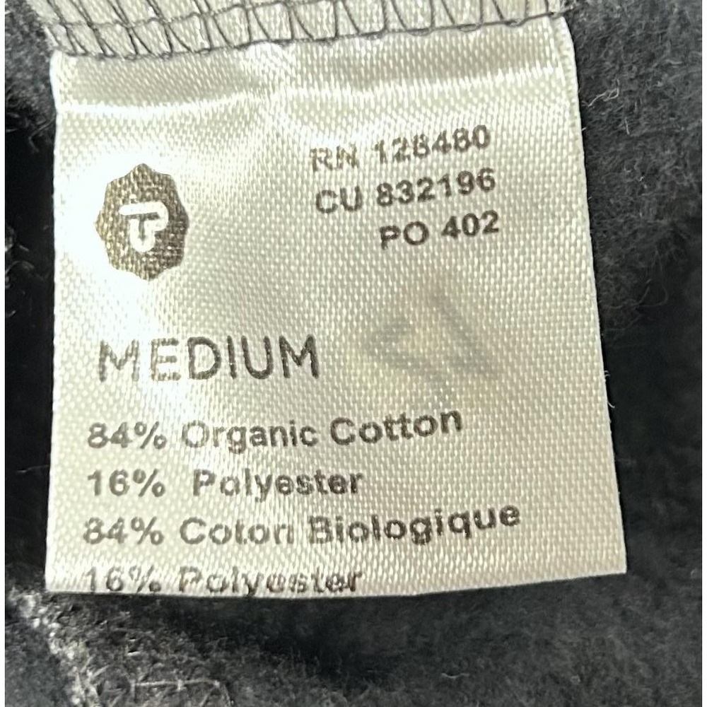 Pact Organic Hoodie Sweatshirt Mens Medium Gray Full Zip Fleece - Picture 5 of 8